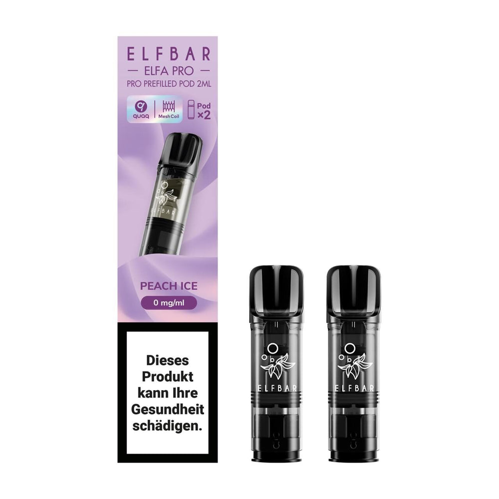 ELFBAR ELFA Kit Pro 2ml Pods 0mg - Peach Ice 10 Stk