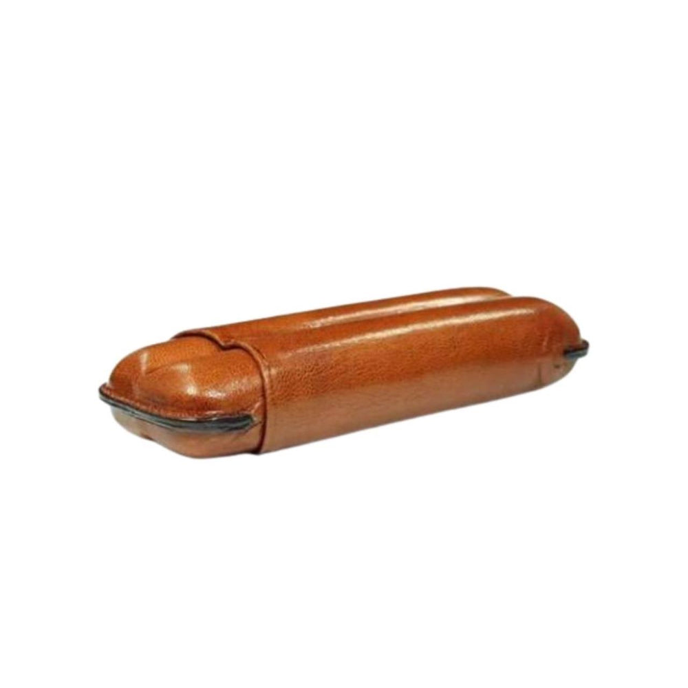Zigarren Etui Robusto Leder braun 2 er