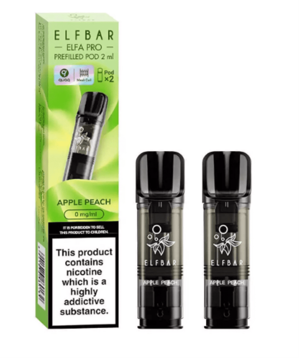 ELFBAR ELFA Kit Pro 2ml Pods 0mg - Apple Peach 10 Stk