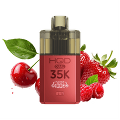 HQD DUAL 35K Starter Kit - Cherry & Strawberry Raspberry (Red)