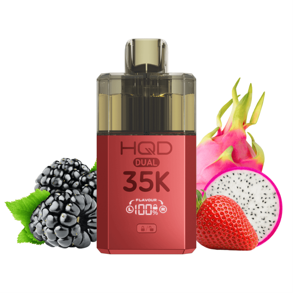 HQD DUAL 35K Starter Kit - Blackberry & Strawberry Dragonfruit (Red)