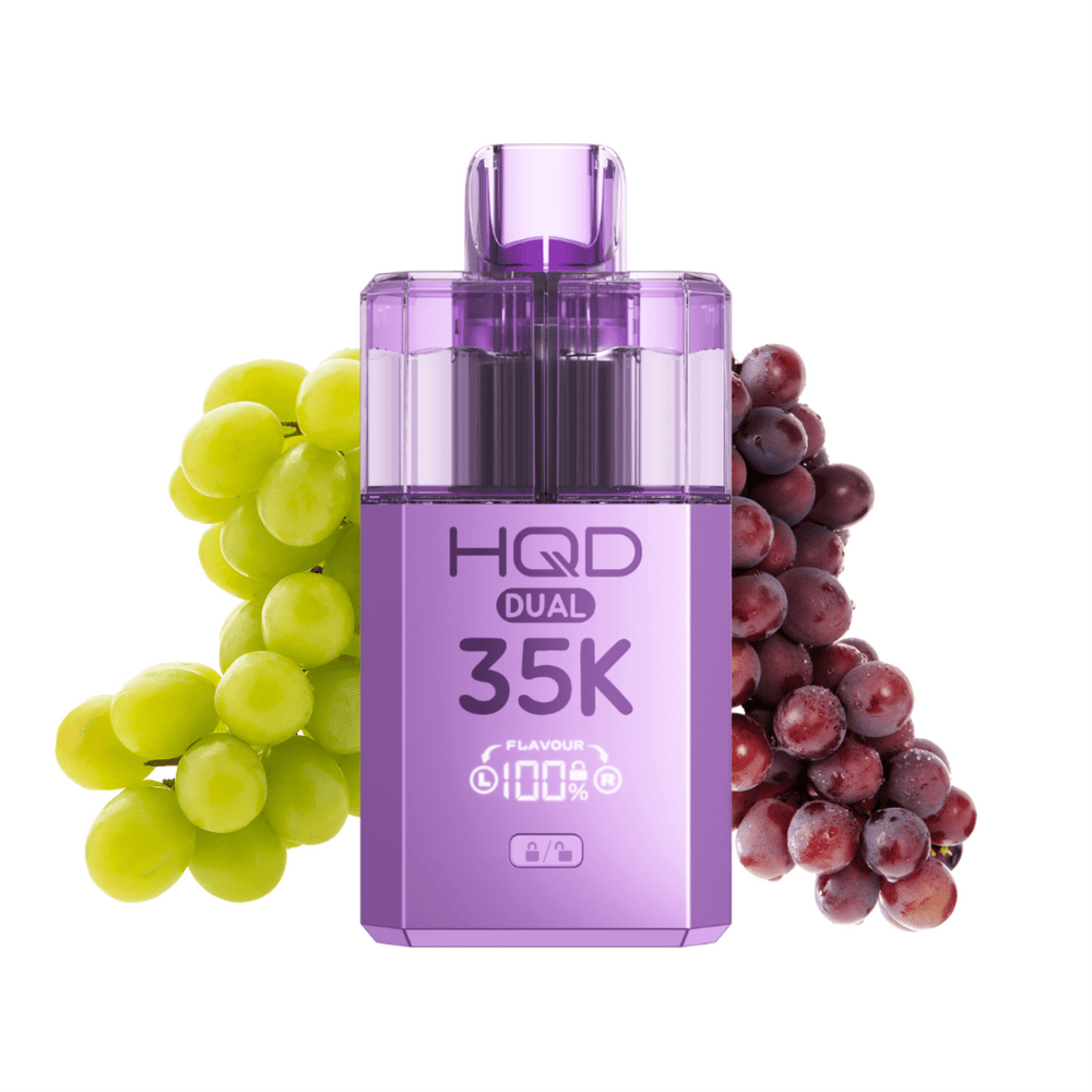 HQD DUAL 35K Starter Kit - Green Grape & Black Grape (Purple)