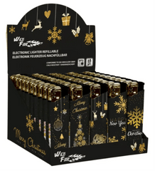 Wild Fire Elektr. Feuerzeuge Golden Christmas 50 Stk