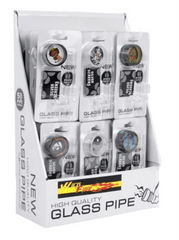 Wild Fire Weed Pipe Glas small + Plasticgrinder 24Stk