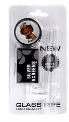 Wild Fire Weed Pipe Glas small + Plasticgrinder 24Stk