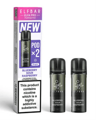 ELFBAR ELFA Kit Pro V2 2ml Pods 20mg - Blueberry Sour Raspberry 10 Stk