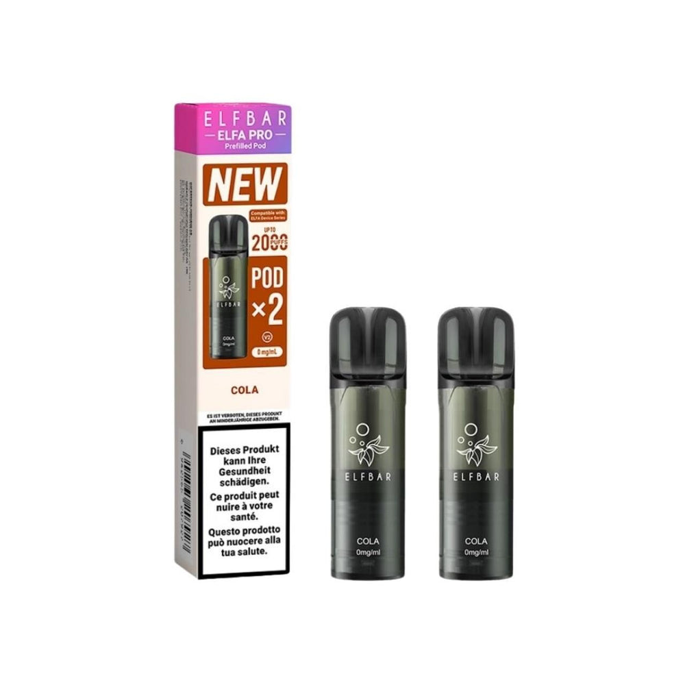 ELFBAR ELFA Kit Pro V2 2ml Pods 0mg - Cola 10 Stk