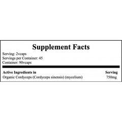 Cordyceps 750mg - 90veg caps. x12