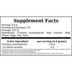 Creatine - 187g - Unflavored x6