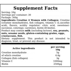 Creatine 4 Woman With Collagen - 300g - Lemon Orange