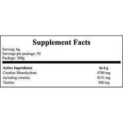 Creatine Monohydrate - 300g - Natural