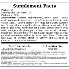 Creatine Monohydrate - 500g - Cactus Orange x12
