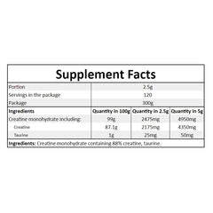 Creatine - Orange Ice Splash - 300g + 100g FREE x12