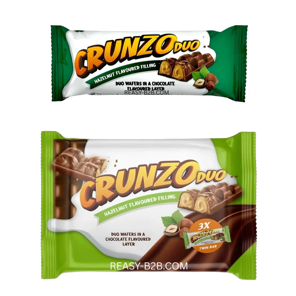 Crunzo Duo Hazelnut - Schoko Crispy Waffel 45g