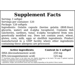 DHA 250mg - 120softgels