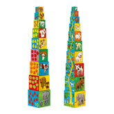 Djeco Pyramide Meine Freunde, 10 Würfel