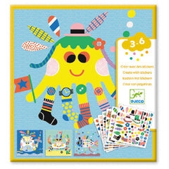 Djeco Sticker und Basteln Meerestiere