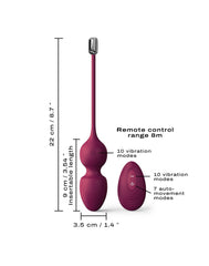 Dorcel - Love Balls - Vibrierende Kegelkugeln mit Fernbedienung - Plum