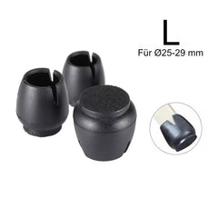Eazy Stuhlbein Stulpen Rund, 4er-Set, Gr. L, schwarz
