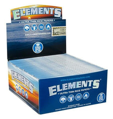 ELEMENTS - Papers - Blue - King Size Slim - Box - 50 x 32 Stück