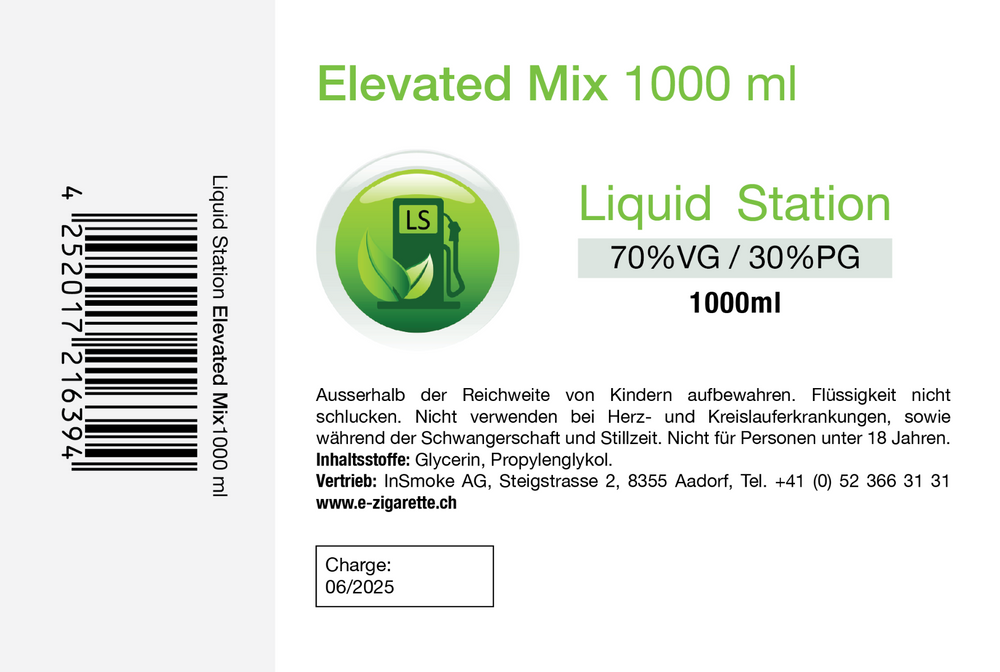 Liquid Station Elevated Mix 1000 ml - 30PG/70VG