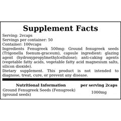 Fenugreek 500mg - 100vcaps.