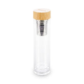 OHIA Thermosflasche aus Glas mit Bambusdeckel