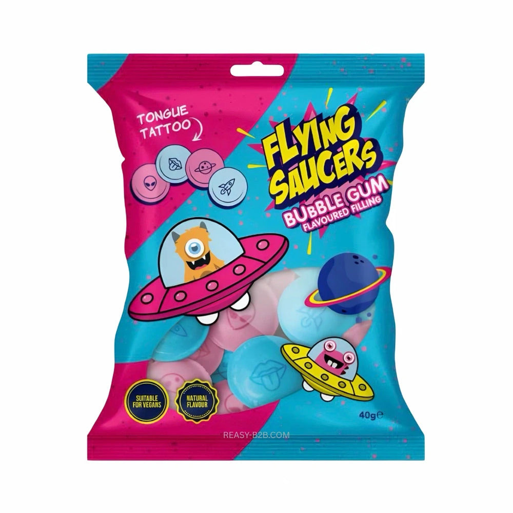 Flying Saucers Tattoo Bubble Gum 40g