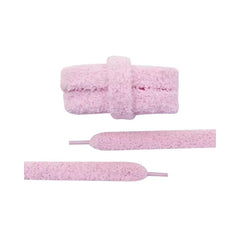 Fuzzy Laces Flat, Plüsch-Schnürsenkel, rosa