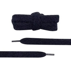 *Fuzzy Laces Flat, Plüsch-Schnürsenkel, schwarz