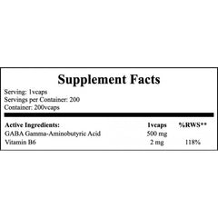 GABA 500mg with B6 200vcaps x12