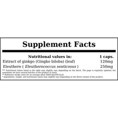 Ginkgo Biloba Double Strength 120mg - 100vcaps. x12