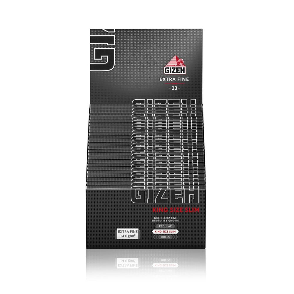 GIZEH - King Size Slim - Black - Box - 50 x 34 Stück