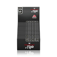 GIZEH - King Size Slim + Tips - Black - Box - 26 Stück