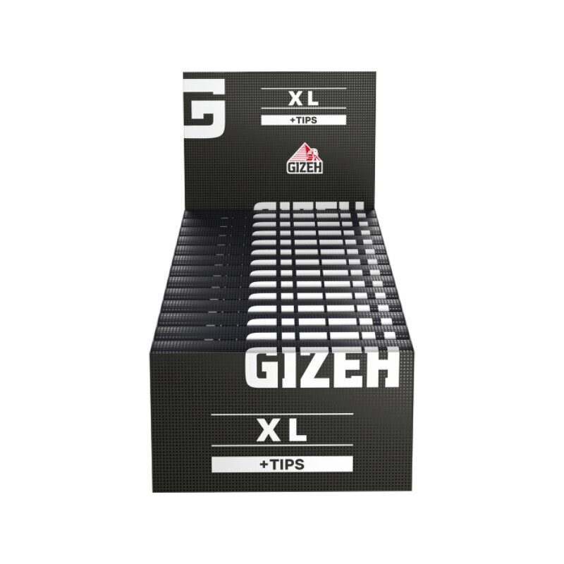 GIZEH - King Size XL + Tips - Black - Box - 26 Stück