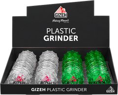 GIZEH - Plastic Grinder - 60mm - 2 Layers - Display - 24 Stück