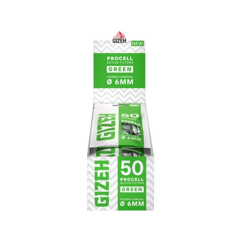 GIZEH - ProCell 6mm - Green - Bag - 10 x 50 Stück
