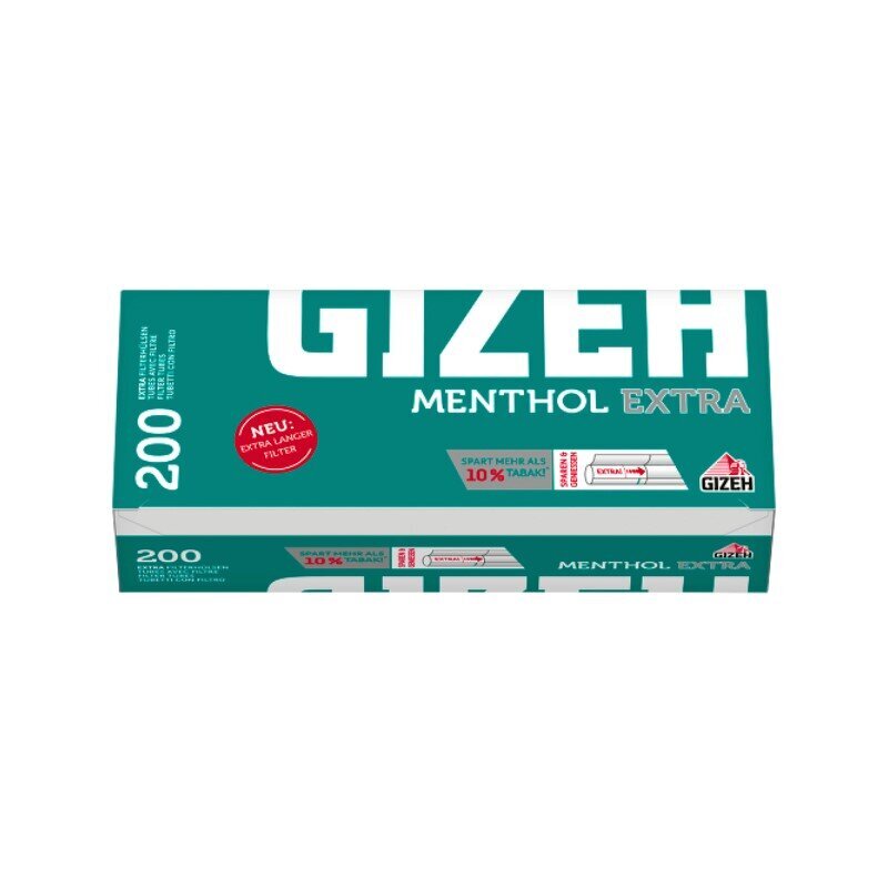 GIZEH - Tubes / Hülsen - Menthol Extra - Box - 200 Stück
