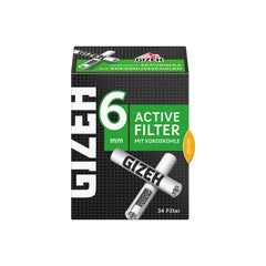GIZEH Aktivkohle Filter 6mm (10 x 34Stk)
