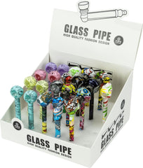 Purpfeife Graffiti, Glas - 24 Stk