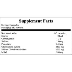 Glucosamine & MSM - 180vegcaps.