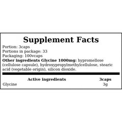 Glycine 1000mg - 100vcaps.