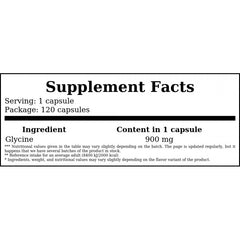 Glycine 900mg - 120caps.