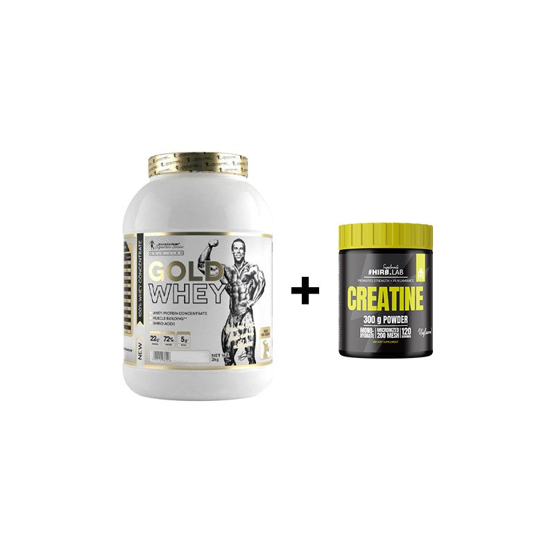 Gold Whey - 2000g - Cookies with Cream + Creatine - 300g - Unflavored