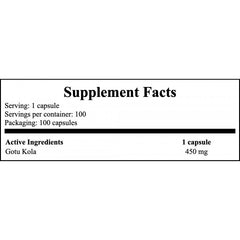 Gotu Kola 450mg - 100vcaps x12