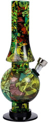 Acryl Bong Graffitti - Grün