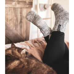 Graue Wolle Damensocken und Herrensocken Jet Black, Wadensocke, 34-36