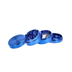 Aluminium Grinder Blau, 45mm, 4tlg.