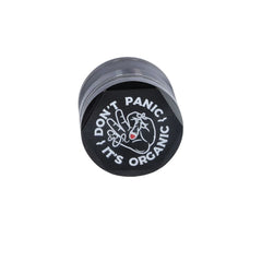 Grinder Aluminium Don't Panic, schwarz, 4tlg.
