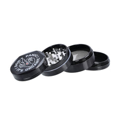 Grinder Aluminium Don't Panic, schwarz, 4tlg.